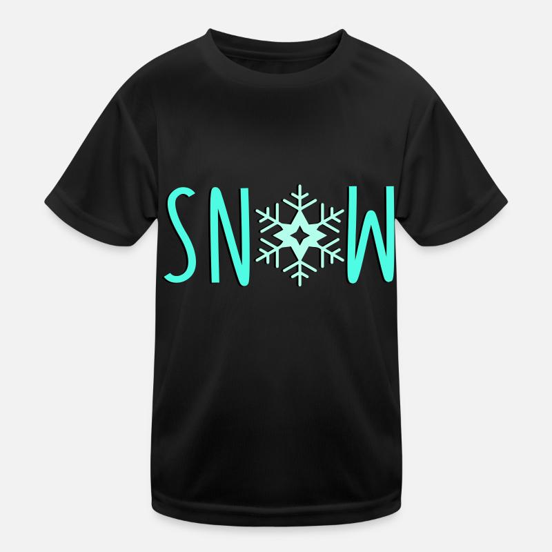 Snowflake Snow Kids Functional T-Shirt