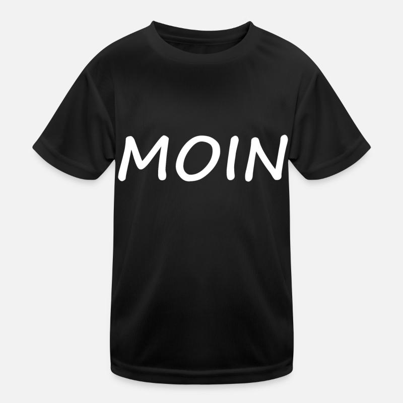 Moin - Kinder Funktions-T-Shirt - Schwarz