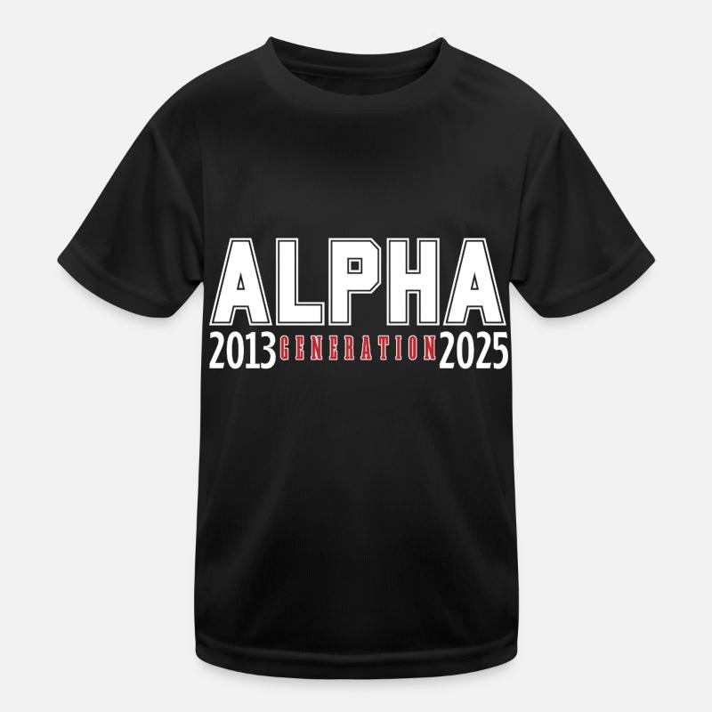 Die Alpha-Generation 2013-2025 Kinder Funktions-T-Shirt