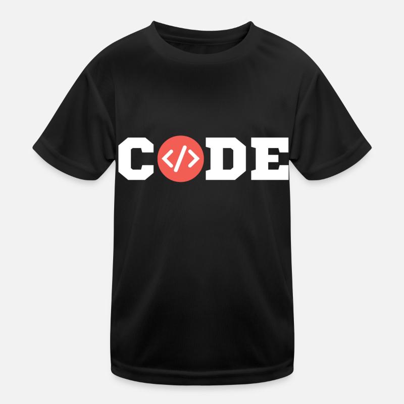 Code Coder Informatiker Informatik Programmierer Kinder Funktions-T-Shirt