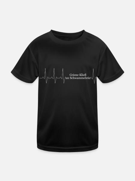 Schwammebrie - Kinder Funktions-T-Shirt - Schwarz