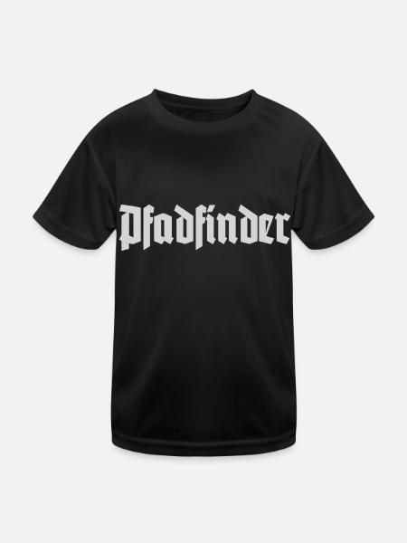 Pfadfinder - Jugend Gruppe - Gemeinschaft - Natur - Kinder Funktions-T-Shirt - Schwarz - Vorne
