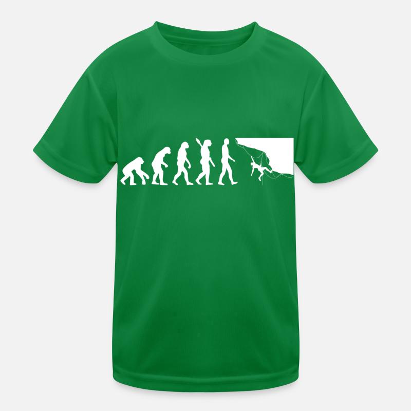 Evolution Graphic Climbing Climber Bouldering Boul Kinder Funktions-T-Shirt