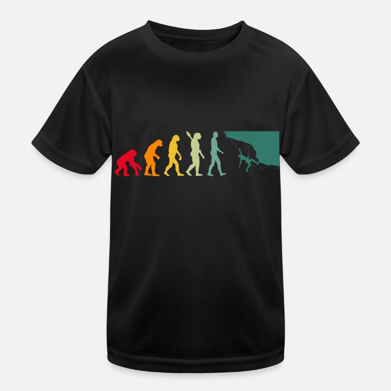 Evolution Graphic Climbing Climber Bouldering Boul Kinder Funktions-T-Shirt