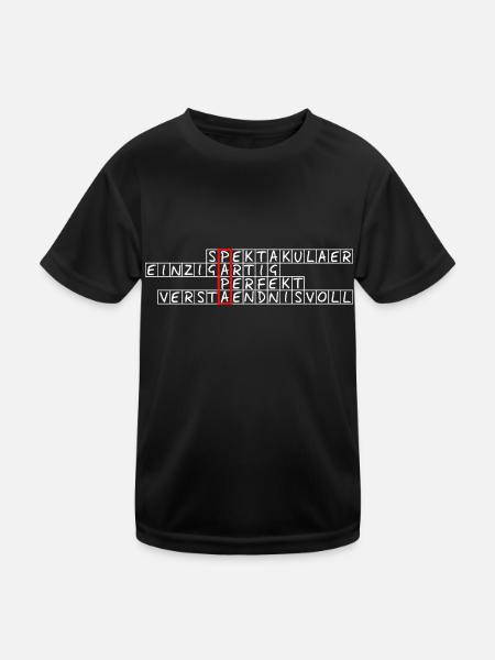 PAPA Crossword Puzzle - Father's Day/ Birthday - Kids Functional T-Shirt - black - Front