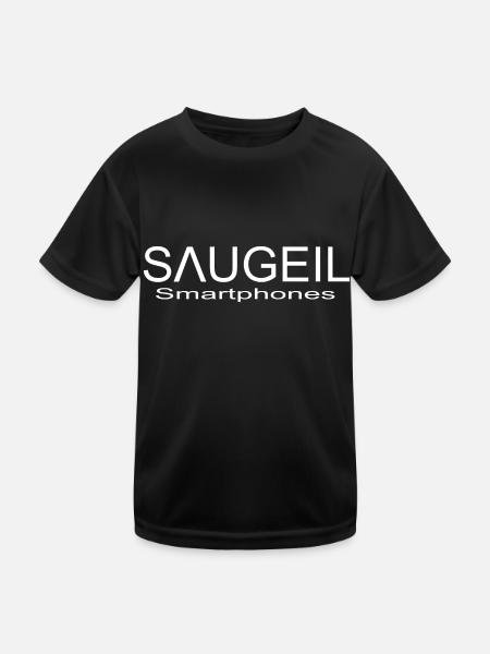 My Design - Kinder Funktions-T-Shirt - Schwarz - Vorne