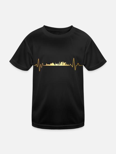 Battement de cœur Égypte - T-shirt sport Enfant - noir - Devant