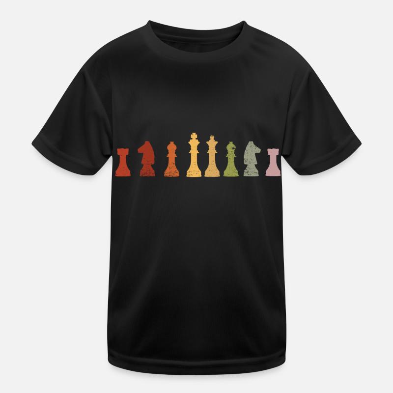 Schach Schachspiel Chess Retro Kinder Funktions-T-Shirt
