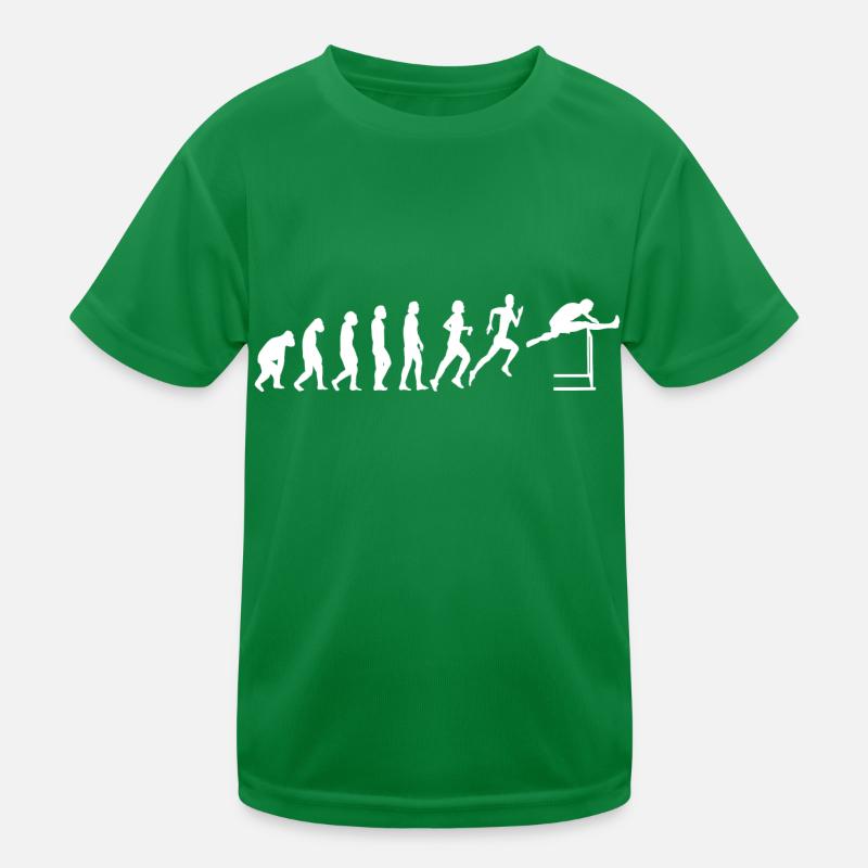 Hurdles Athletics Hurdler Evolution Kids Functional T-Shirt
