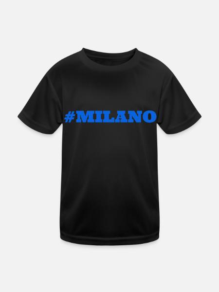 #Milano Milan Milan - Kids Functional T-Shirt - black - Front