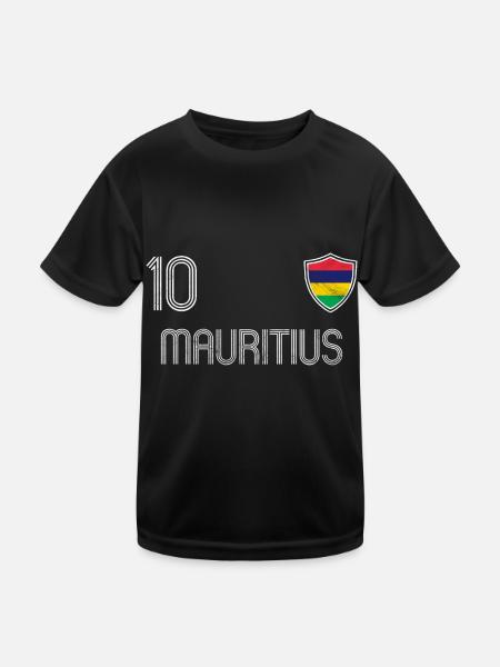 Mauritius Football Team - Kids Functional T-Shirt - black - Front