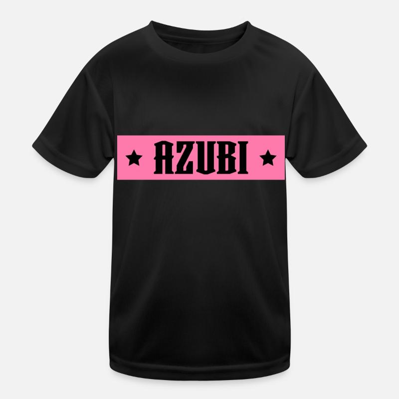AZUBI rosa tshirt - Kinder Funktions-T-Shirt - Schwarz