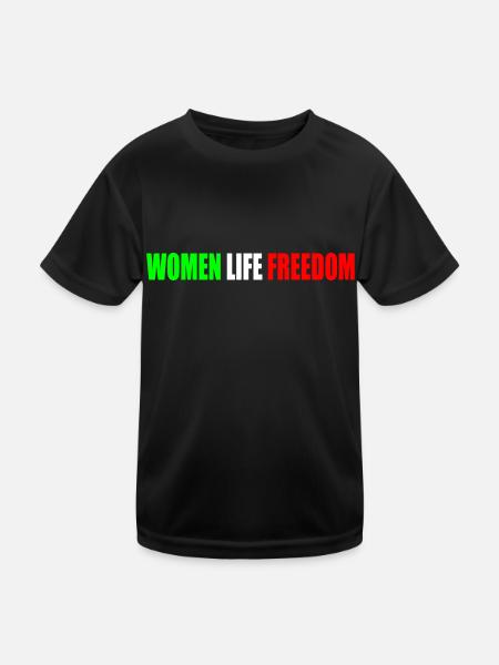 Women life freedom - Kids Functional T-Shirt - black - Front
