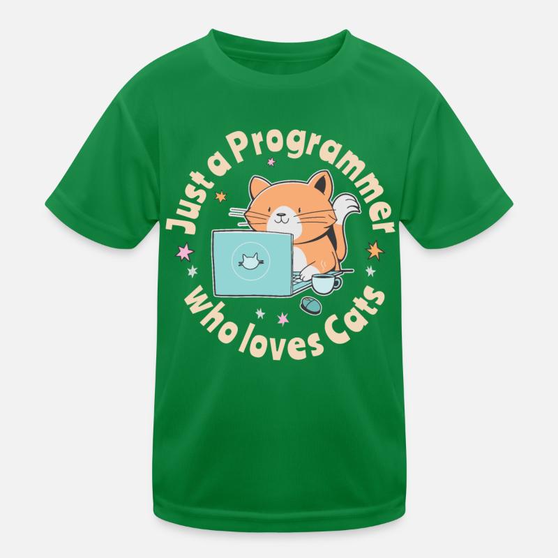 Nur ein Programmierer, der Katzen liebt Kinder Funktions-T-Shirt