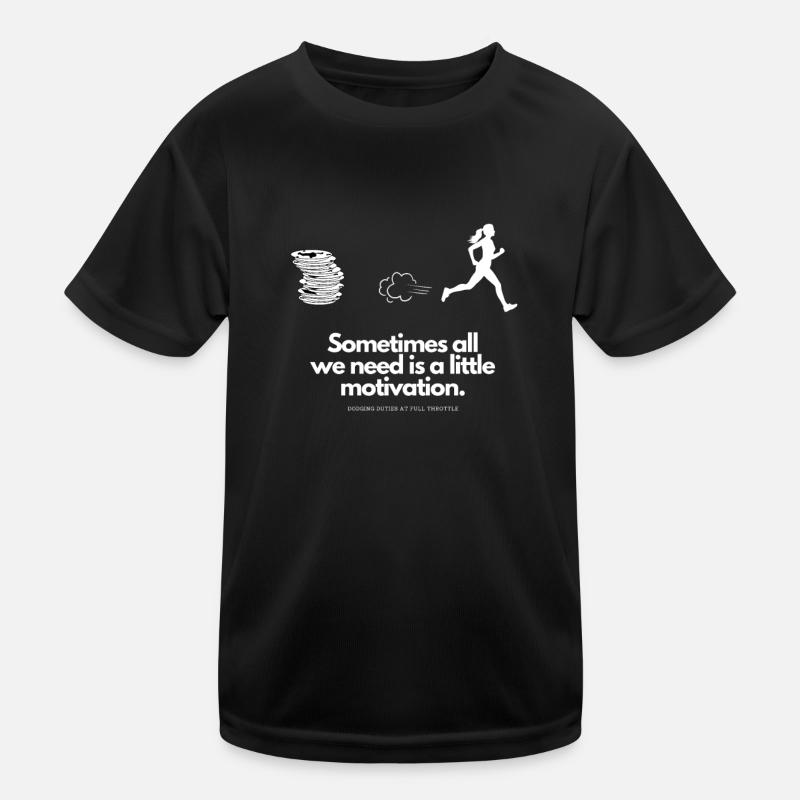 Extra Motivation for Runner Rinse - Kids Functional T-Shirt - black