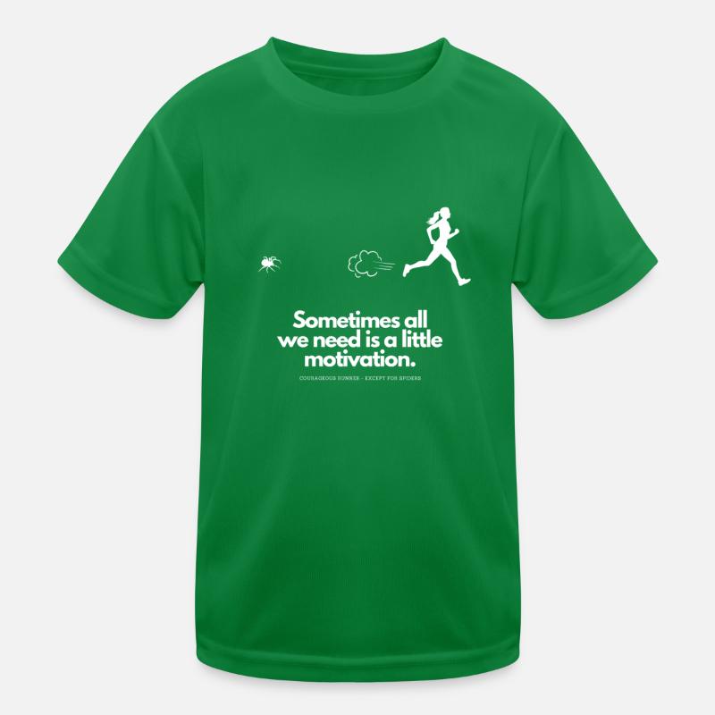 Extra Motivation for Runner Spider Kids Functional T-Shirt