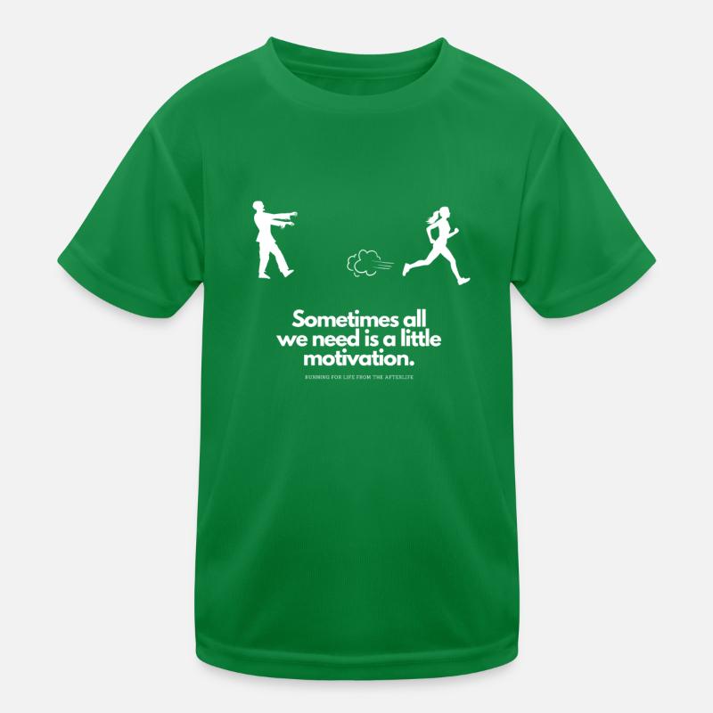 Extra Motivation for Runner Zombie Kids Functional T-Shirt