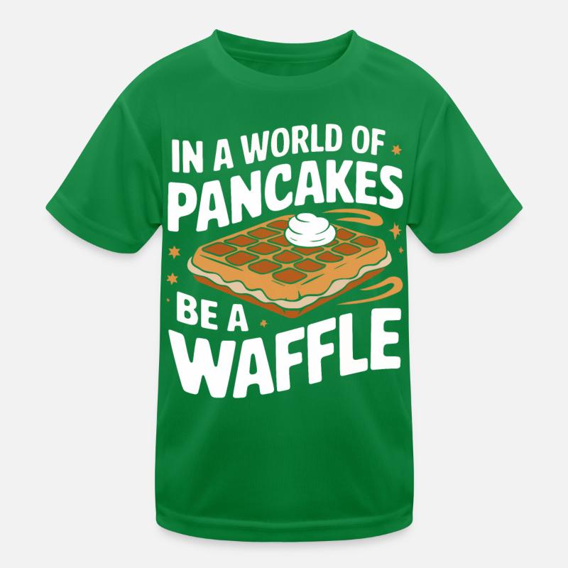 Waffles Breakfast Sweets Kids Functional T-Shirt