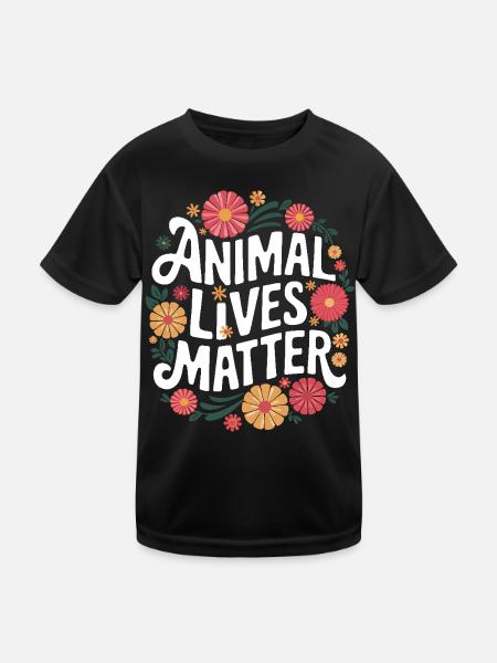 Vegetarian Vegan Veggie Vegetarian - Kids Functional T-Shirt - black - Front