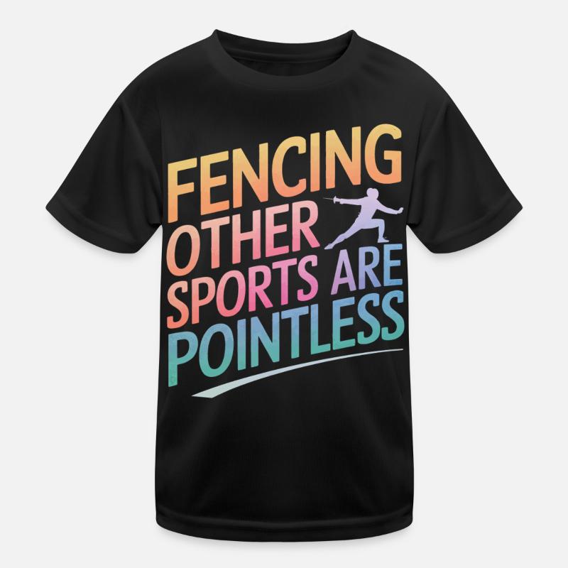 Fencing Fencers Kids Functional T-Shirt