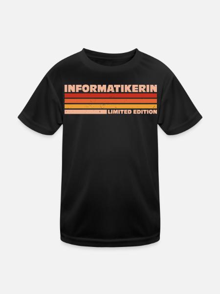 Informatikerin Informatiker Programmiererin - Kinder Funktions-T-Shirt - Schwarz - Vorne