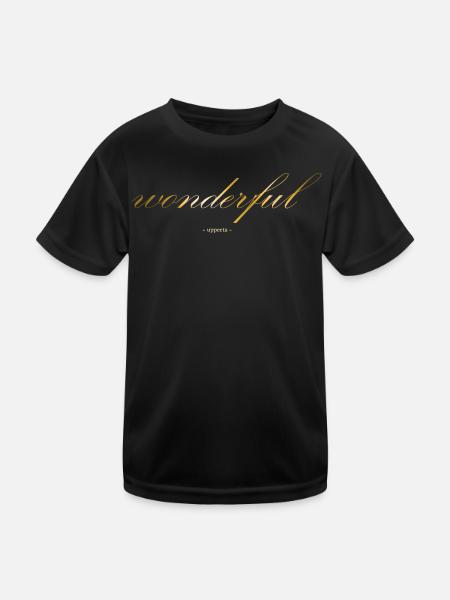 Wunderbar - Kinder Funktions-T-Shirt - Schwarz - Vorne