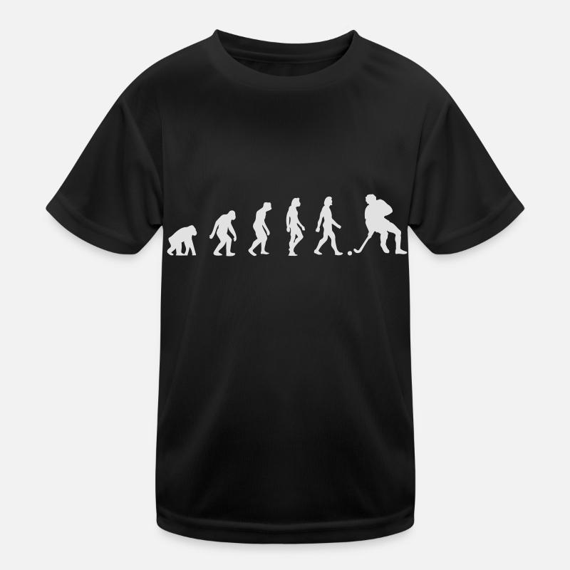 Die Evolution des Hockey Kinder Funktions-T-Shirt
