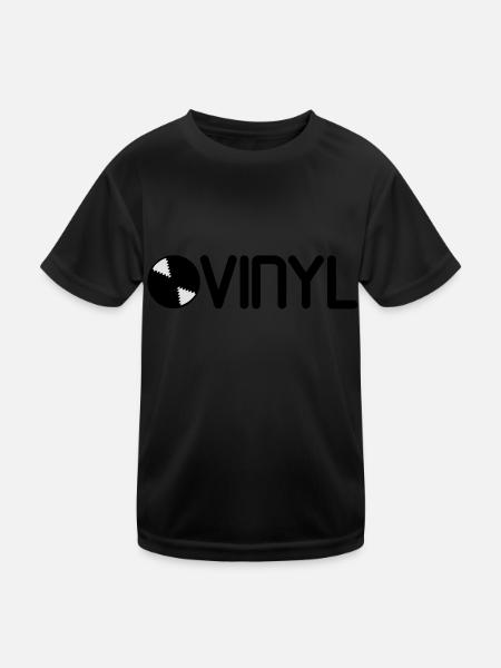 vinyl_f2 - Kids Functional T-Shirt - black - Front