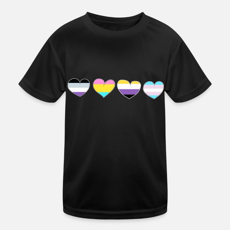 LGBT Pride - Kinder Funktions-T-Shirt - Schwarz