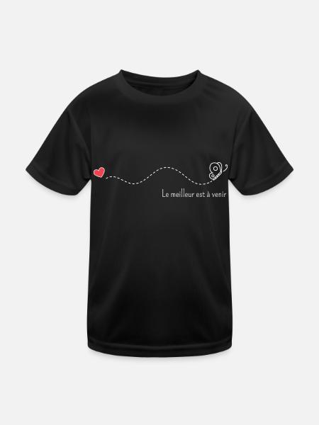 Le meilleur est à venir - T-shirt sport Enfant - noir - Devant