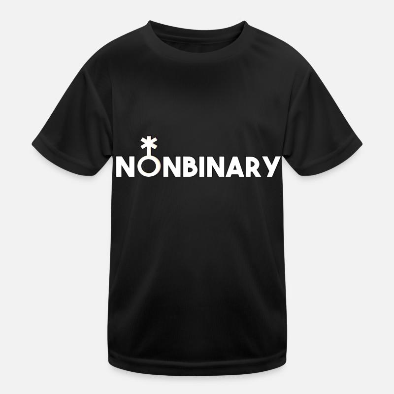 Non-binary non-binary non-binary gender symbol Kids Functional T-Shirt