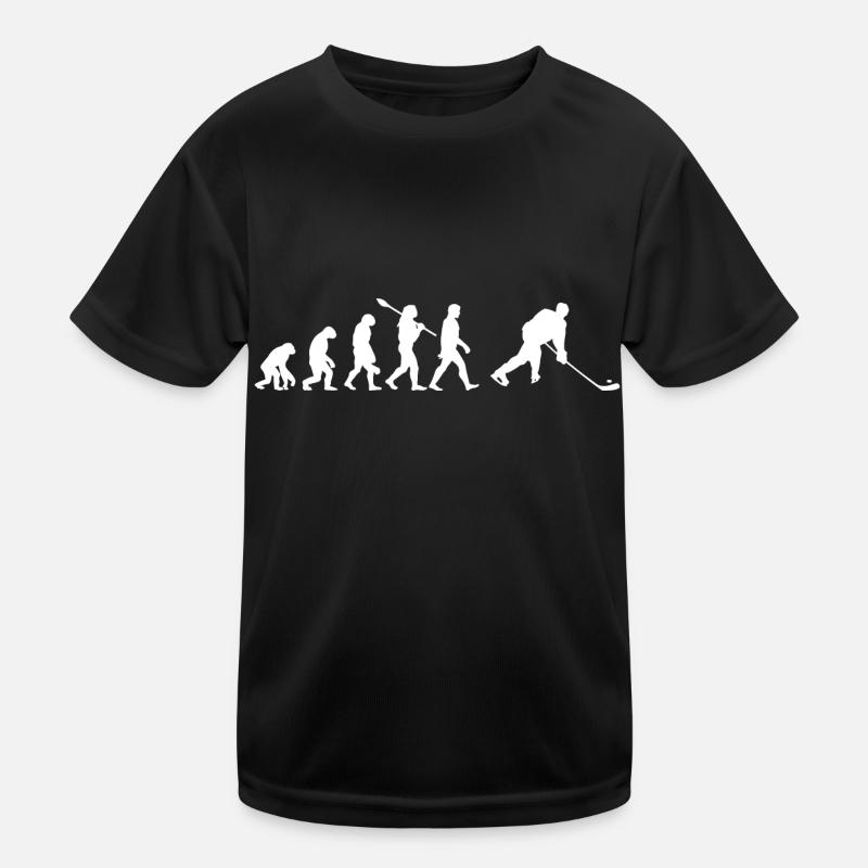 Hockey Evolution - Kinder Funktions-T-Shirt - Schwarz