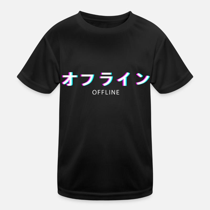 Offline Vaporwave Japan Kinder Funktions-T-Shirt