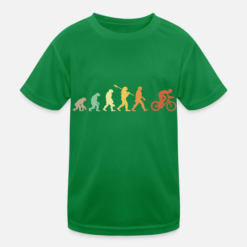 Evolution Cycliste Geschenkidee Kinder Funktions-T-Shirt