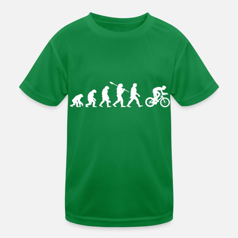 Evolution Cycliste Geschenkidee Kinder Funktions-T-Shirt