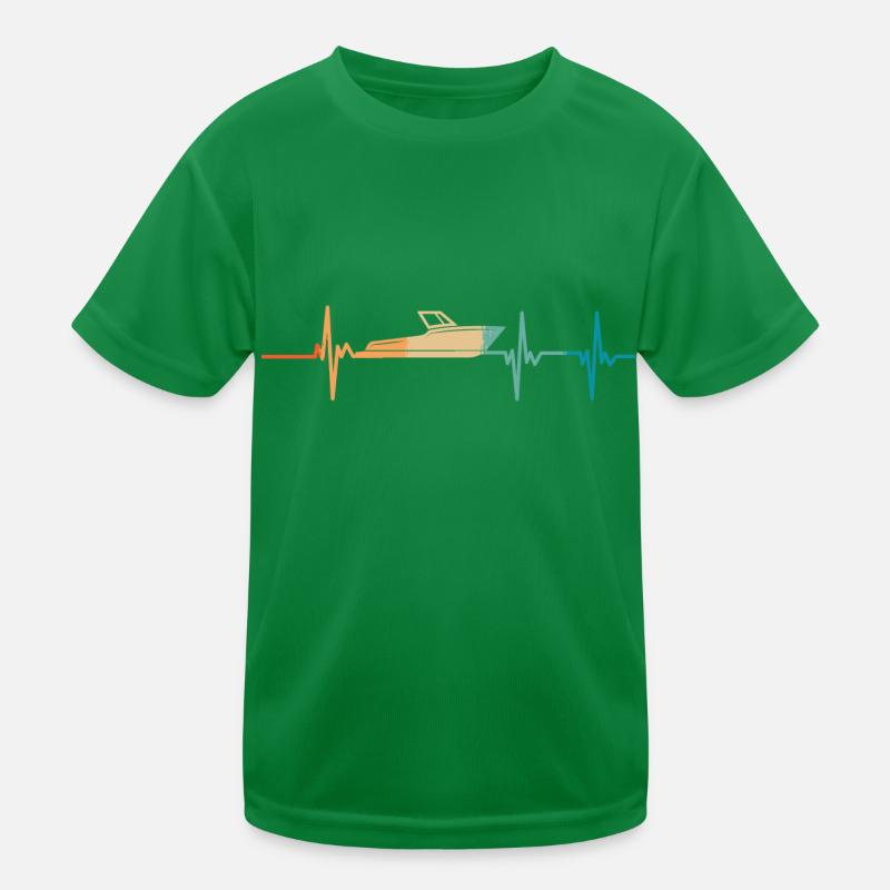Heartbeat boat Kids Functional T-Shirt