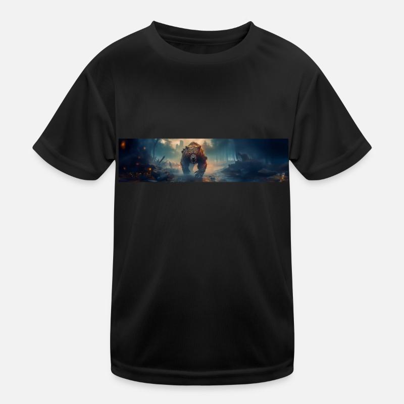 Apocalypse Monde Après L’Humanité Ours Géant T-shirt sport Enfant