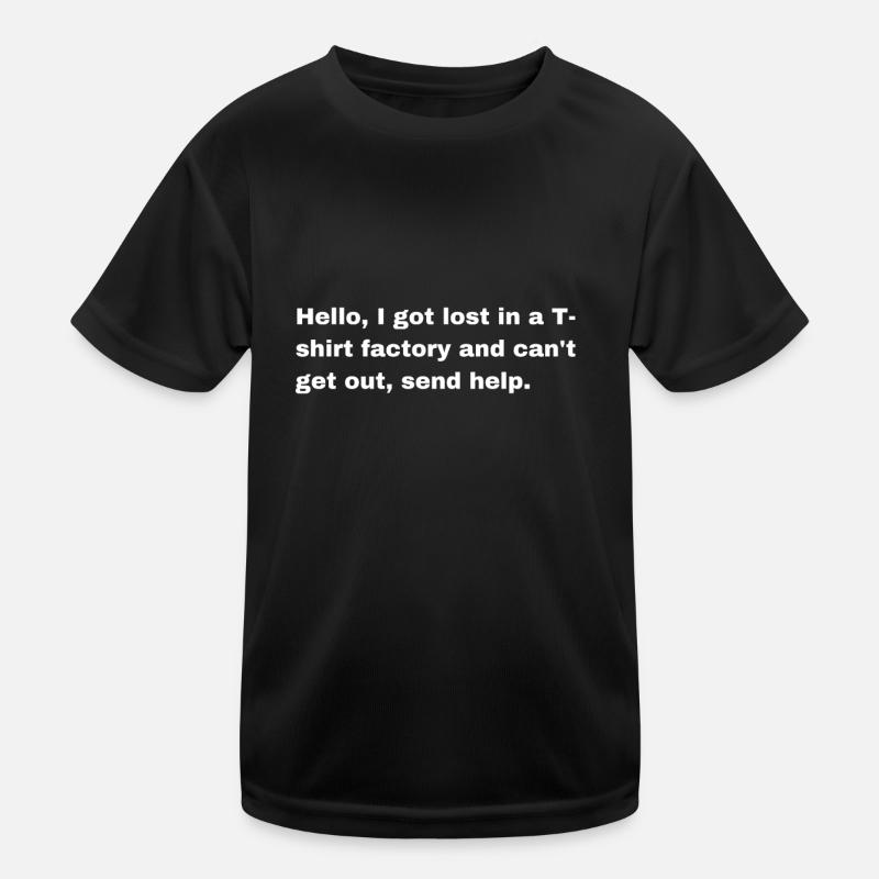 Black and White Text based funny T-shirt - Kids Functional T-Shirt - black