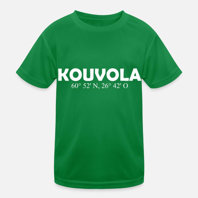 Kouvola - Finland - Coordinates Longitude Latitude Kids Functional T-Shirt