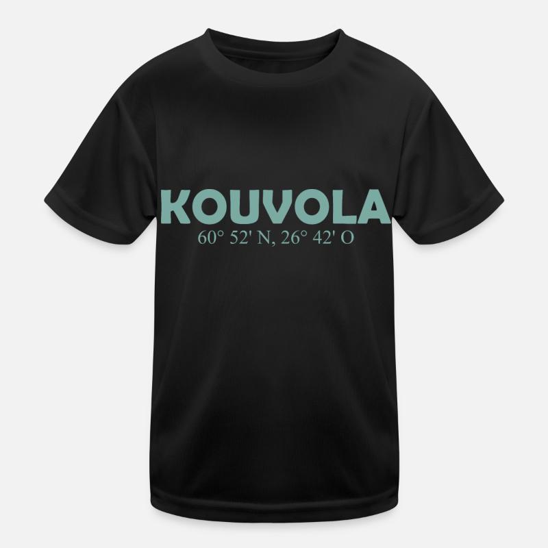 Kouvola - Finland - Coordinates Longitude Latitude Kids Functional T-Shirt