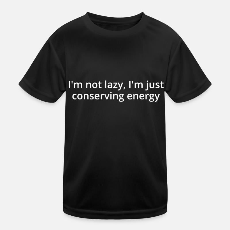 Not lazy, white text Kids Functional T-Shirt