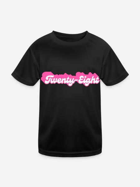 Twenty-Eight Birthday - 28th Birthday Retro Pink - Kids Functional T-Shirt - black - Front