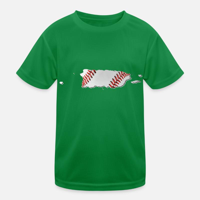 Puerto Rico (USA) | real baseball | Map Kids Functional T-Shirt