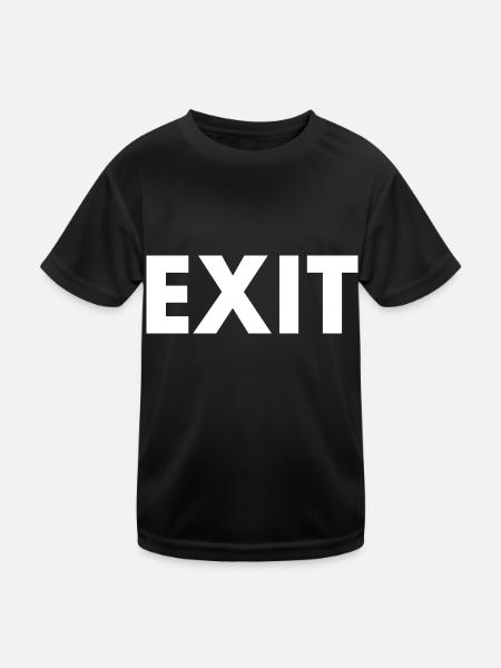 Exit - Kids Functional T-Shirt - black - Front