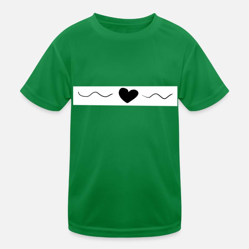 black heart Kids Functional T-Shirt