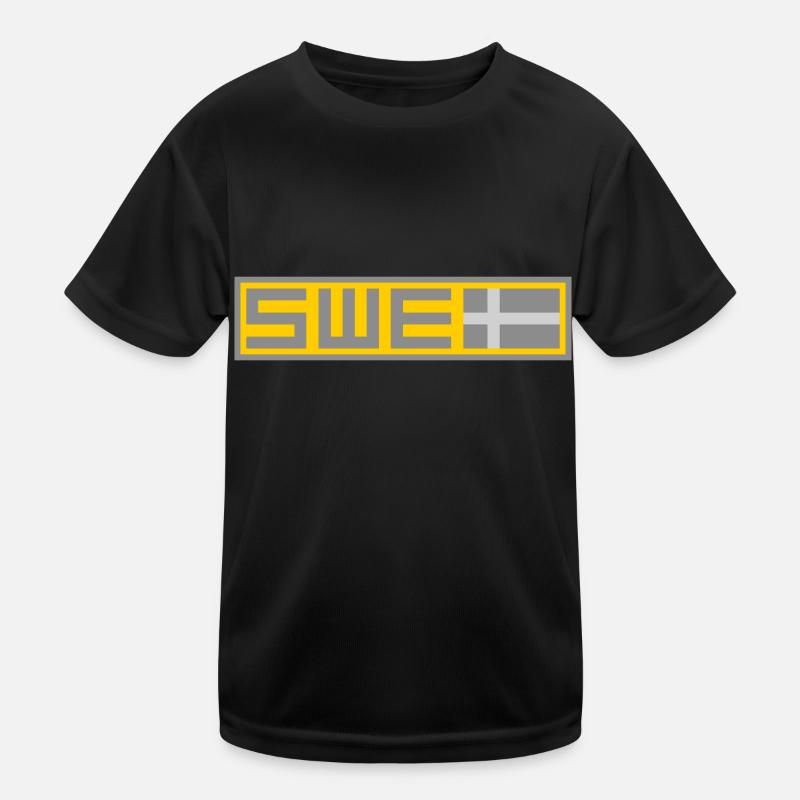 Sweden Tactical Flag Kids Functional T-Shirt