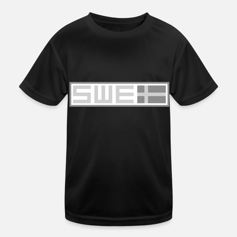 Sweden Tactical Flag Kids Functional T-Shirt