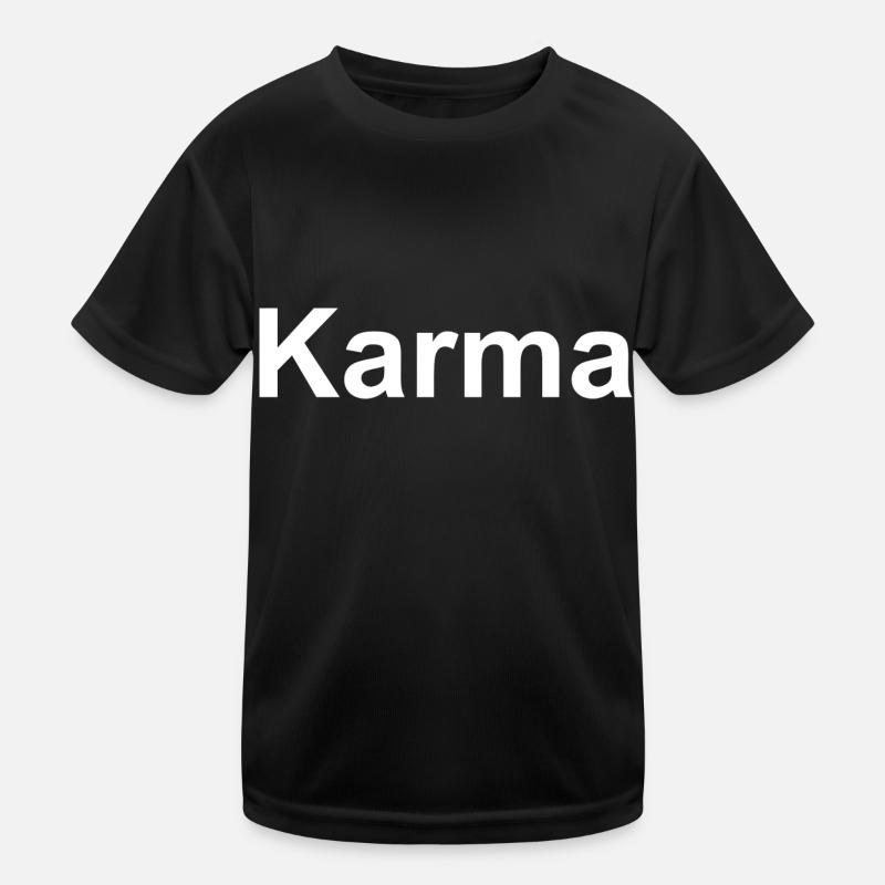 Karma white - Kids Functional T-Shirt - black