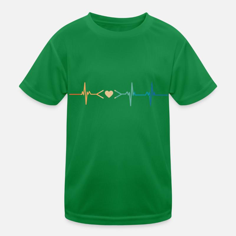 Heartbeat Coding Love Kids Functional T-Shirt