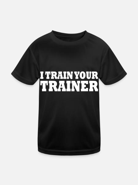 I train your trainer - Kinder Funktions-T-Shirt - Schwarz - Vorne